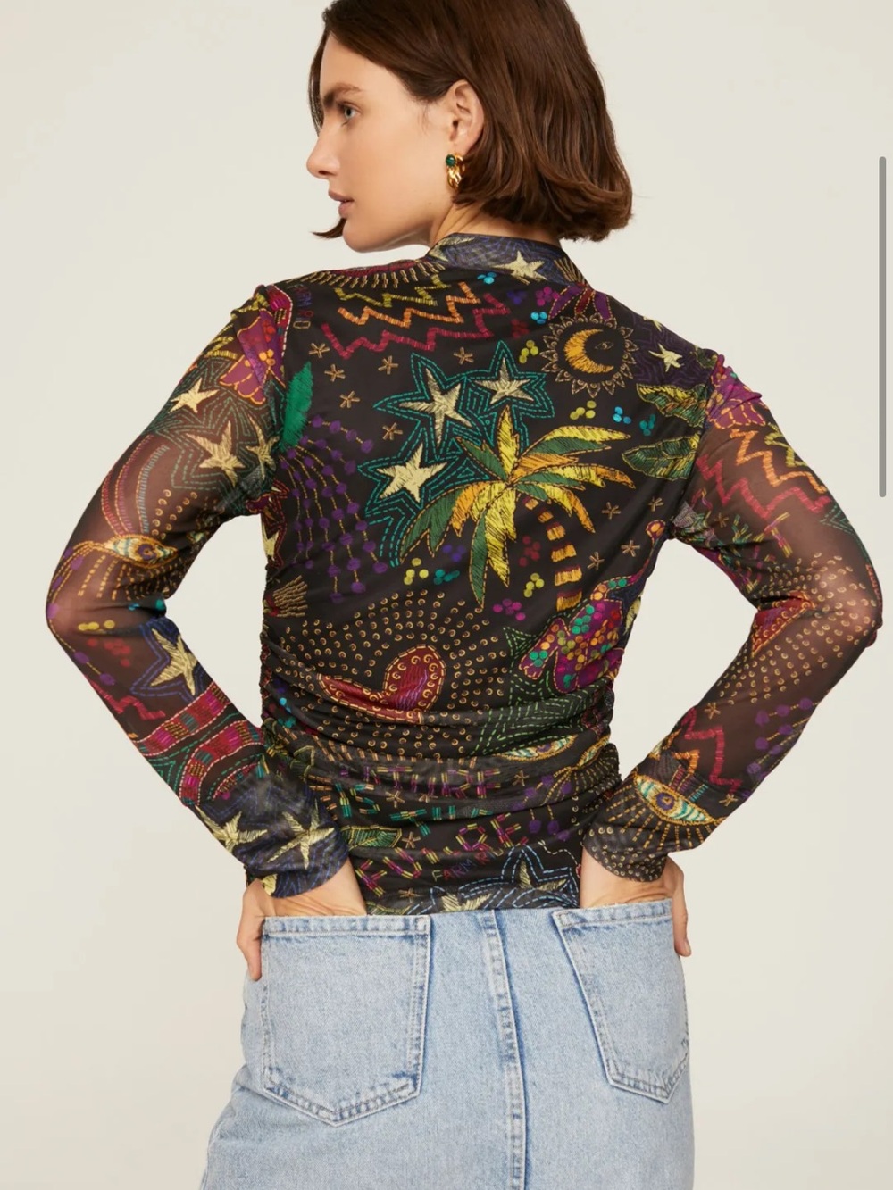 FARM Rio Amazonia Tulle Blouse - Picture 9 of 11